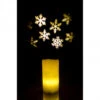 6" Black And Yellow Snowflake Projection Candle - 34135785