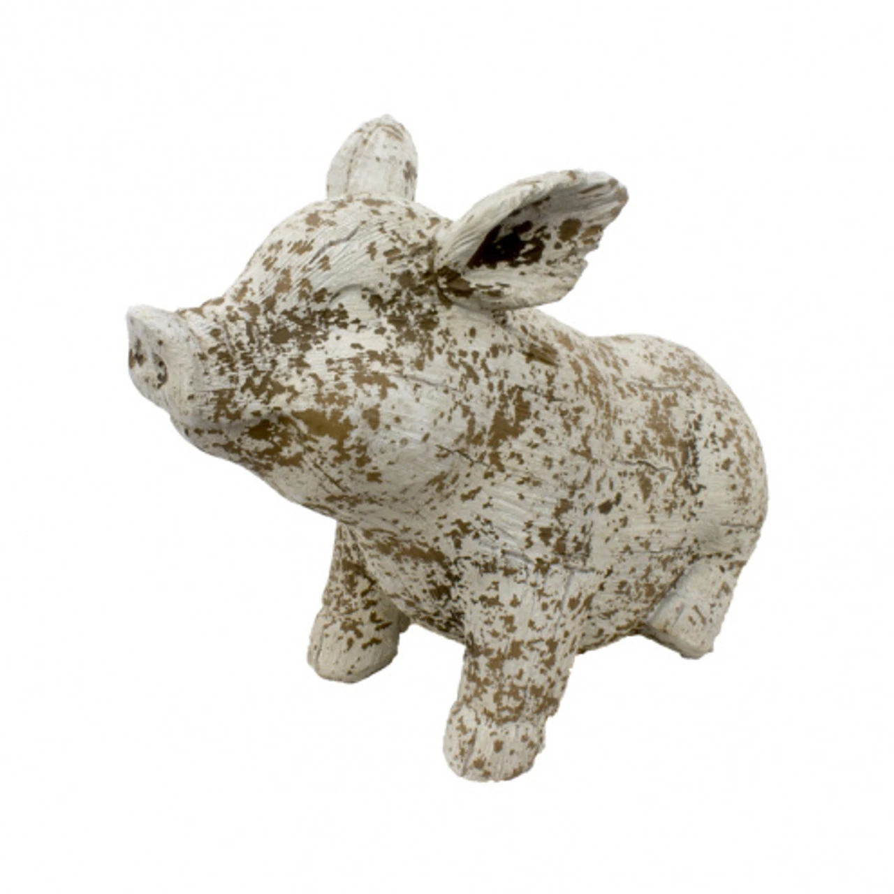 11" White Rustic Lovely Resin Pig 1 11" White Rustic Lovely Resin Pig