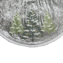 48" Gray And Green Traditional Trees Embossed Christmas Tree Skirt 5 48" Gray And Green Traditional Trees Embossed Christmas Tree Skirt -Christmas Decoration Store dyno202487198 1 04282.1638203357