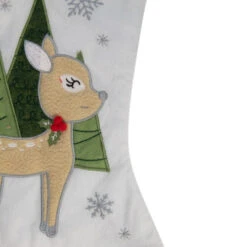 20" White Baby's First Christmas Stocking With Baby Deer And Plush White Cuff 5 20" White Baby's First Christmas Stocking With Baby Deer And Plush White Cuff -Christmas Decoration Store dyno 1199129 120deer 1 70355.1588371317