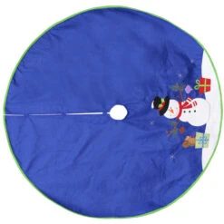 48" Blue And White Snowman With Gifts Christmas Tree Skirt 5 48" Blue And White Snowman With Gifts Christmas Tree Skirt -Christmas Decoration Store dyno 2486054 2 3 71651.1599268558
