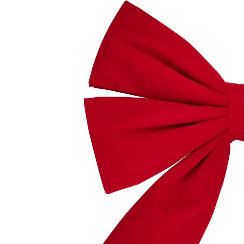 32" Red Solid Four Loop Commercial Outdoor Christmas Bow Decoration 2 32" Red Solid Four Loop Commercial Outdoor Christmas Bow Decoration - Image 2