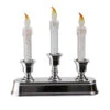Northlight 9" LED Lighted 3-Tier Silver Glitter Candelabra Christmas Decor