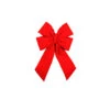32" Red Solid Four Loop Commercial Outdoor Christmas Bow Decoration
