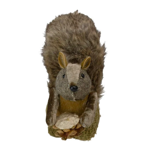 6" Brown Squirrel With Pine Cone Christmas Tabletop Figurine 2 6" Brown Squirrel With Pine Cone Christmas Tabletop Figurine - Image 2