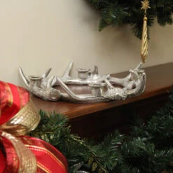 13.5" Silver Glitter Drenched Artificial Deer Antler Christmas Taper Candle Holder 5 13.5" Silver Glitter Drenched Artificial Deer Antler Christmas Taper Candle Holder -Christmas Decoration Store gerson 2152990 03 17869.1600132637
