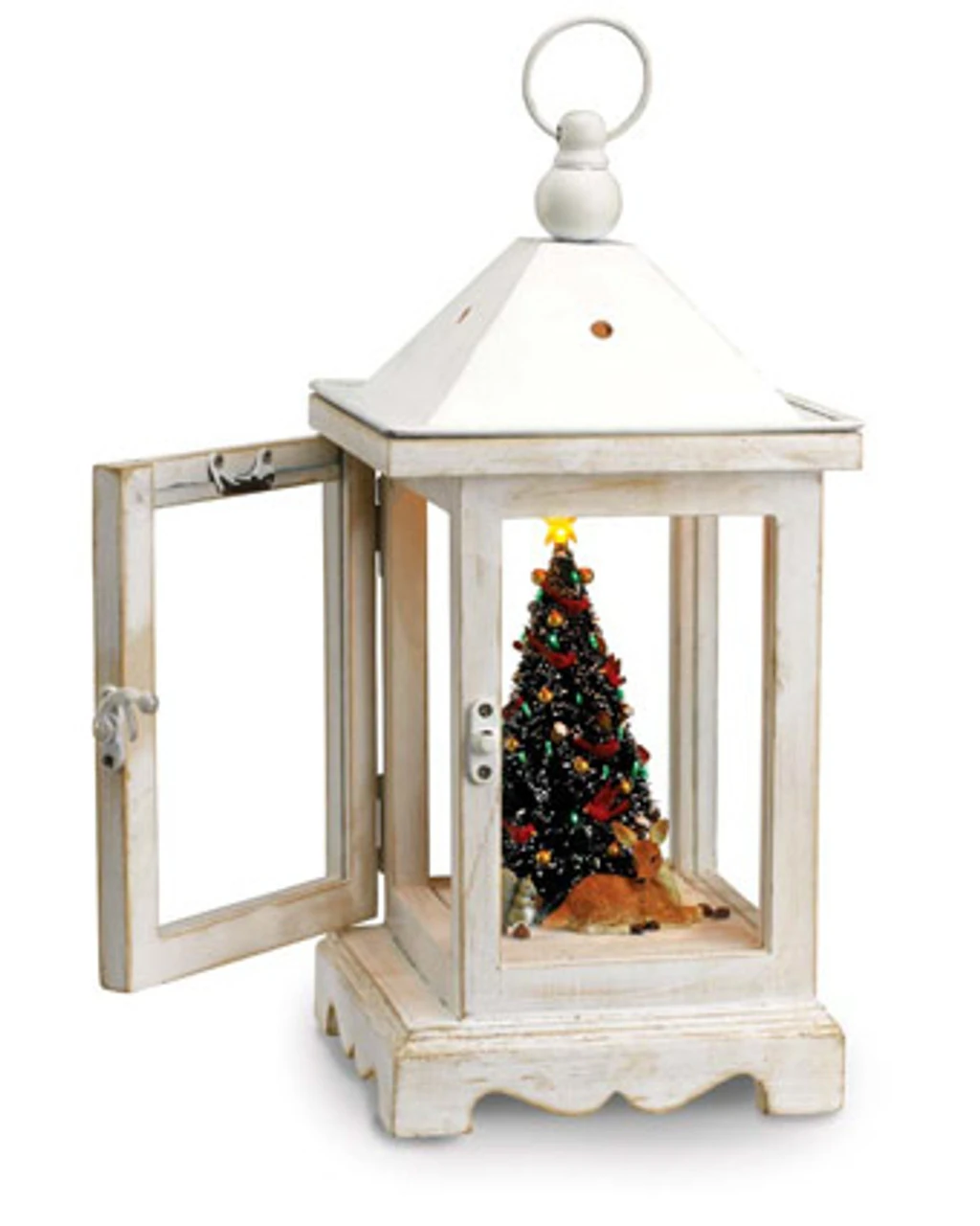 Mr. Christmas Rustic Lighted Fiber Optic Musical Table Top Lantern #78751 1 Mr. Christmas Rustic Lighted Fiber Optic Musical Table Top Lantern #78751