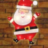 Christmas Central 17" Lighted Shimmering Santa Claus Christmas Window Silhouette Decoration
