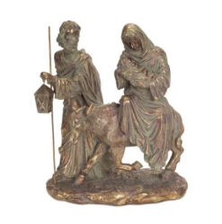 Melrose 12" Bronze Holy Family Nativity Scene Christmas Tabletop Decor