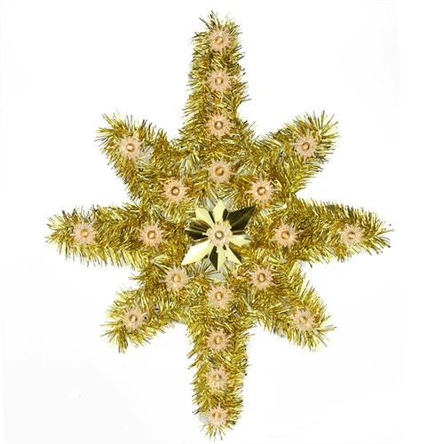 Northlight 21" Gold Star Of Bethlehem Christmas Tree Topper - Clear Lights 1 Northlight 21" Gold Star Of Bethlehem Christmas Tree Topper - Clear Lights