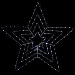 25” LED Blue And White Rope Light Star Christmas Decoration -Christmas Decoration Store hofert 4729 22 3 66115.1588406369