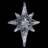 24" White LED Lighted Twinkle Hanging Star Of Bethlehem Christmas Decoration