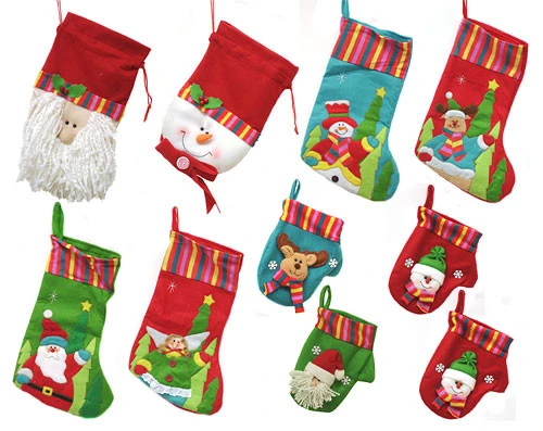10-Piece Winter Wonderland Christmas Stocking And Novelty Gift Bag Set 14" 2 10-Piece Winter Wonderland Christmas Stocking And Novelty Gift Bag Set 14" - Image 2