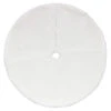 48" White Plush Solid Round Christmas Tree Skirt