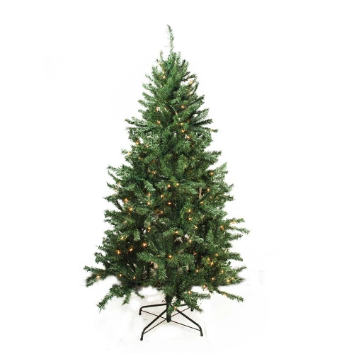 7.5' Pre-Lit Slim Traditional Mixed Pine Artificial Christmas Tree - Clear Lights 1 7.5' Pre-Lit Slim Traditional Mixed Pine Artificial Christmas Tree - Clear Lights