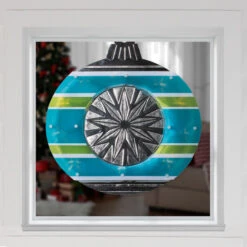 Christmas Central 15.5" Blue And Green Lighted Christmas Ornament Window Silhouette -Christmas Decoration Store impact2013350 76639.1636546338