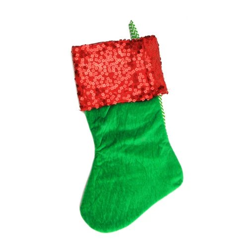 Northlight 19" Green And Red Chevron Sequin Cuff Christmas Stocking 1 Northlight 19" Green And Red Chevron Sequin Cuff Christmas Stocking
