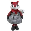 Northlight 16.5" Charming Plaid Country Girl Fox Decorative Christmas Tabletop Figure