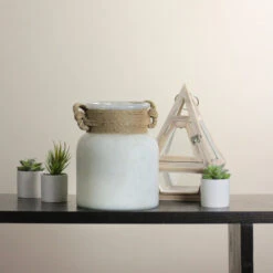 9.5" Antique White And Brown Mercury Glass Hurricane Lantern With Rope 5 9.5" Antique White And Brown Mercury Glass Hurricane Lantern With Rope -Christmas Decoration Store jwwyssndwwwyvyj39rrfmdxsbbiwlaoz 91047.1588397632