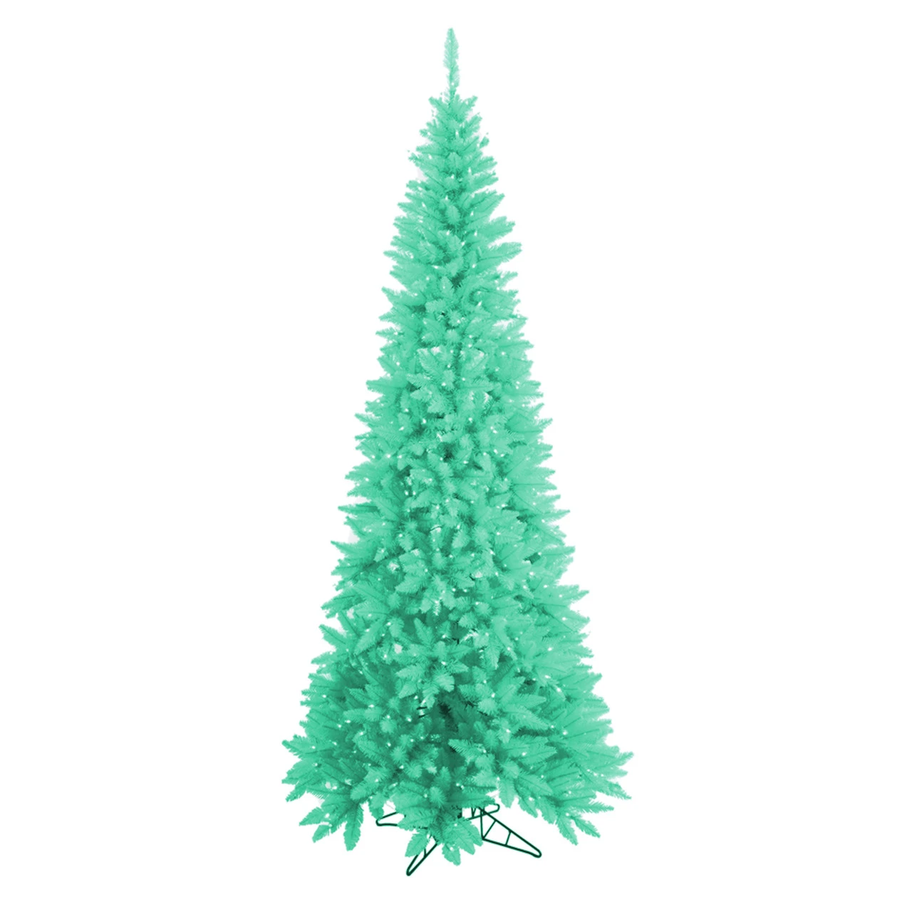 10' Pre-Lit Slim Seafoam Green Ashley Spruce Artificial Christmas Tree - Clear And Green Lights 1 10' Pre-Lit Slim Seafoam Green Ashley Spruce Artificial Christmas Tree - Clear And Green Lights