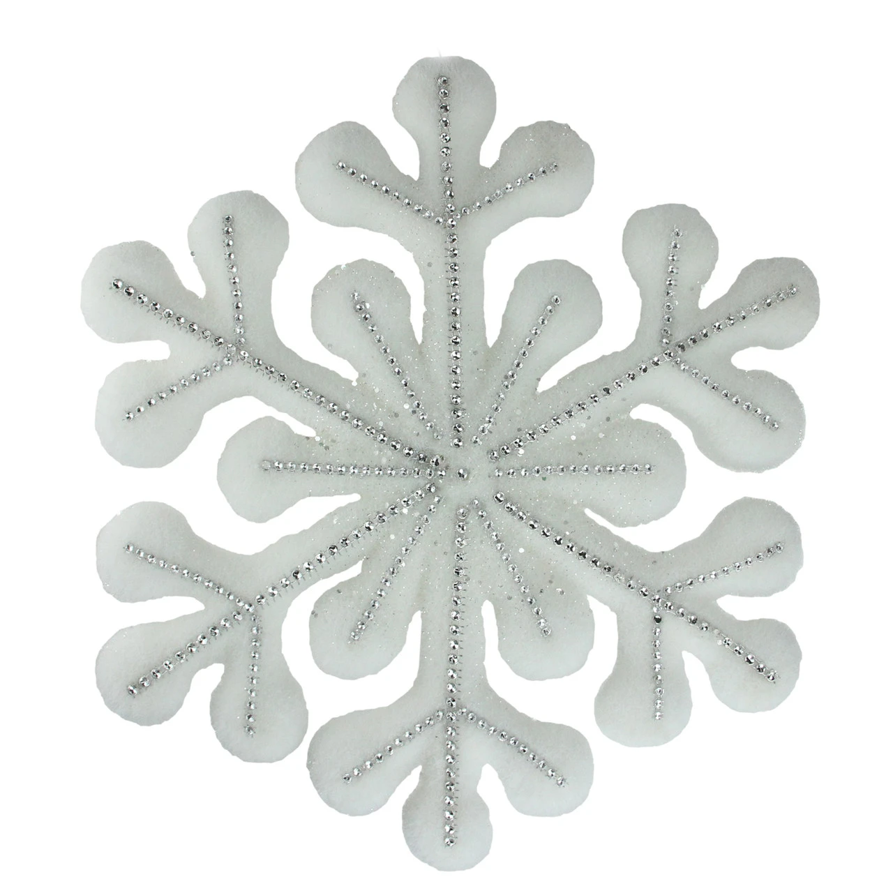 Northlight 15" White And Silver Glittery Snowflake Hanging Christmas Decor 1 Northlight 15" White And Silver Glittery Snowflake Hanging Christmas Decor