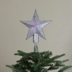 Kurt Adler 9" LED Lighted Sliver Glitter Star Christmas Tree Topper - Multi Lights 5 Kurt Adler 9" LED Lighted Sliver Glitter Star Christmas Tree Topper - Multi Lights -Christmas Decoration Store ksa jel0311 3 97470.1588405840