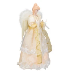Kurt Adler 16.5" Lighted Cream And Gold Angel Christmas Tree Topper - Clear Lights -Christmas Decoration Store ksa ul2163 3 55273.1588415722