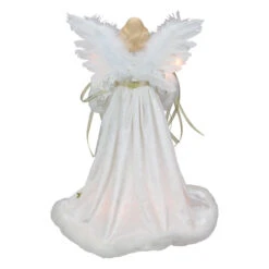 Kurt Adler 16" Lighted Ivory And Gold Angel Christmas Tree Topper - Clear Lights - UL2216 8 Kurt Adler 16" Lighted Ivory And Gold Angel Christmas Tree Topper - Clear Lights - UL2216 -Christmas Decoration Store ksa ul2216 2 45997.1588402549