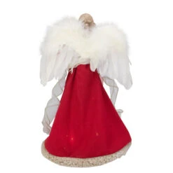 Kurt Adler 16" Red And Ivory Poinsettia Angel Christmas Tree Topper - 33752004 -Christmas Decoration Store ksa ul2218 2 39358.1588405771