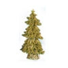 20" Kiwi Green Lighted Looped Glitter Christmas Tree Decoration