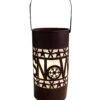 15" Brown Shimmering LED Lighted "Snow" Battery Operated Christmas Lantern