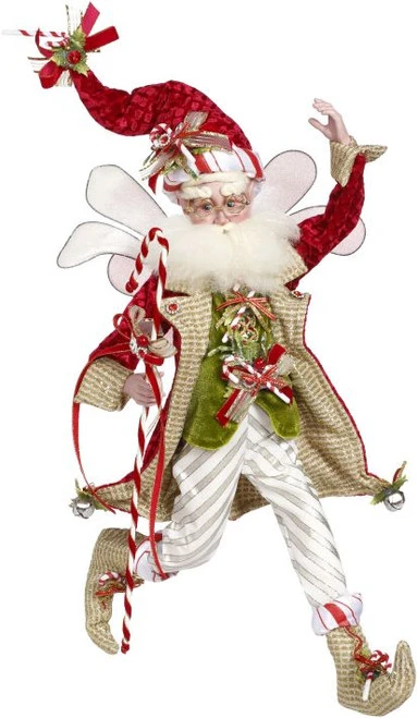20" Red And Green Handcrafted Collectible Candy Cane Christmas Fairy - Large 1 20" Red And Green Handcrafted Collectible Candy Cane Christmas Fairy - Large