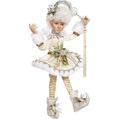 Mark Roberts Ivory And Gold Collectible North Pole Snowella Christmas Elf - Small 12" 2 Mark Roberts Ivory And Gold Collectible North Pole Snowella Christmas Elf - Small 12" - Image 2