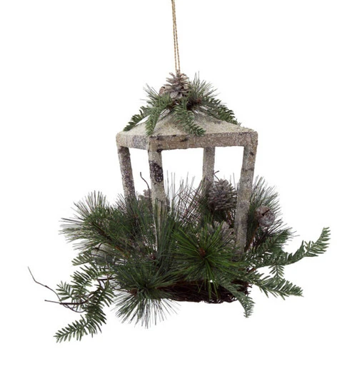Melrose 20" Brown Rustic Finish Glittered Pine Cones And Jingle Bells Christmas Candle Lantern 2 Melrose 20" Brown Rustic Finish Glittered Pine Cones And Jingle Bells Christmas Candle Lantern - Image 2