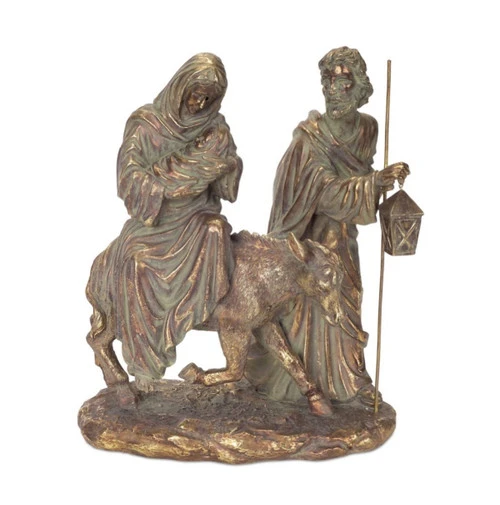 Melrose 12" Bronze Holy Family Nativity Scene Christmas Tabletop Decor 2 Melrose 12" Bronze Holy Family Nativity Scene Christmas Tabletop Decor - Image 2