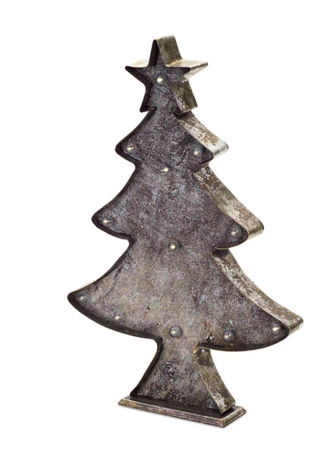 Melrose 19" Rustic Brown And Bronze LED Christmas Tree Tabletop Decor 2 Melrose 19" Rustic Brown And Bronze LED Christmas Tree Tabletop Decor - Image 2