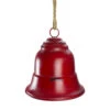 Melrose 9.75" Red And Brown Rustic Hanging Christmas Bell Ornament