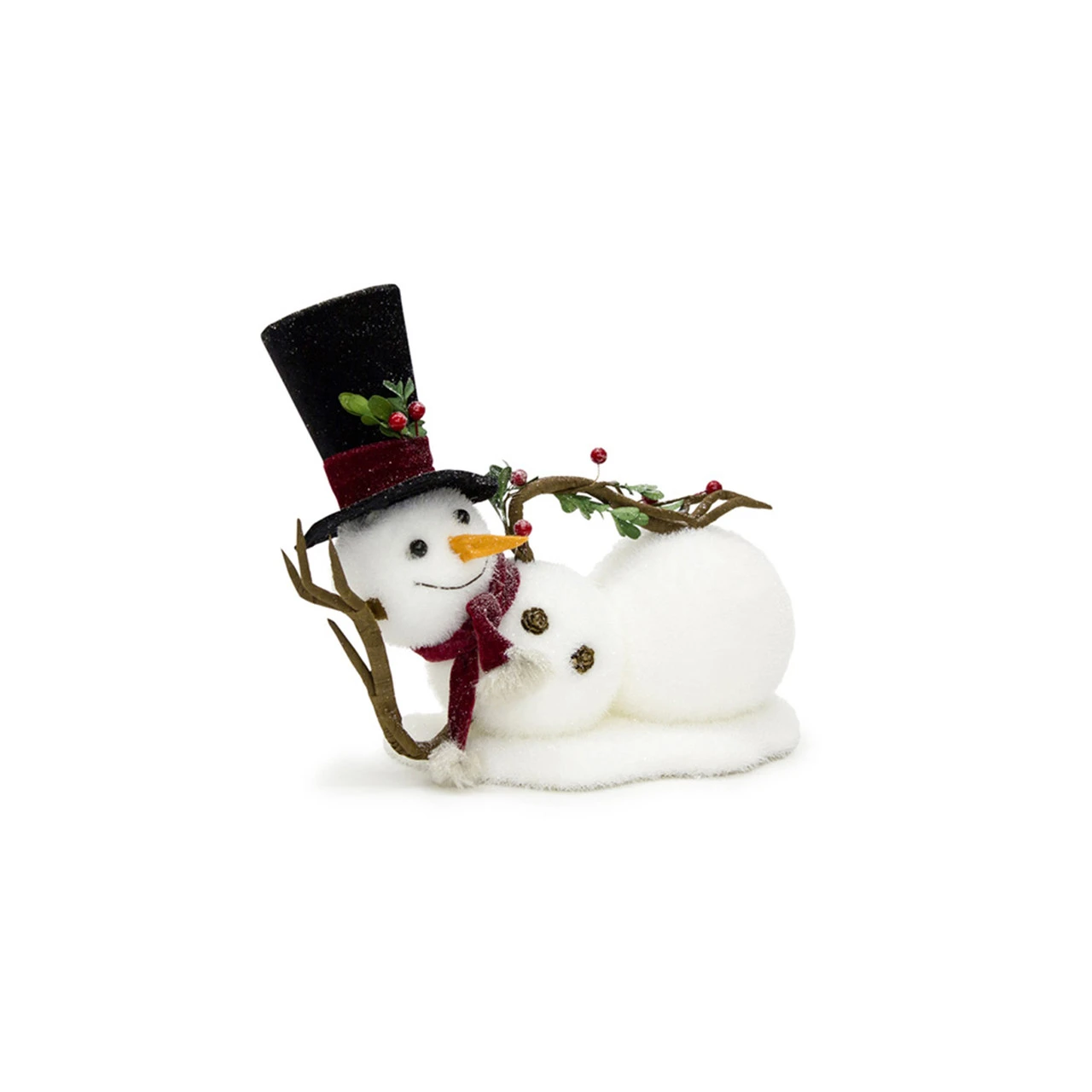 Melrose 12.5" White And Black Snowman Christmas Tabletop Figure 1 Melrose 12.5" White And Black Snowman Christmas Tabletop Figure