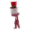 Melrose 14.5" Red And White Snowman Head Christmas Tabletop Decor
