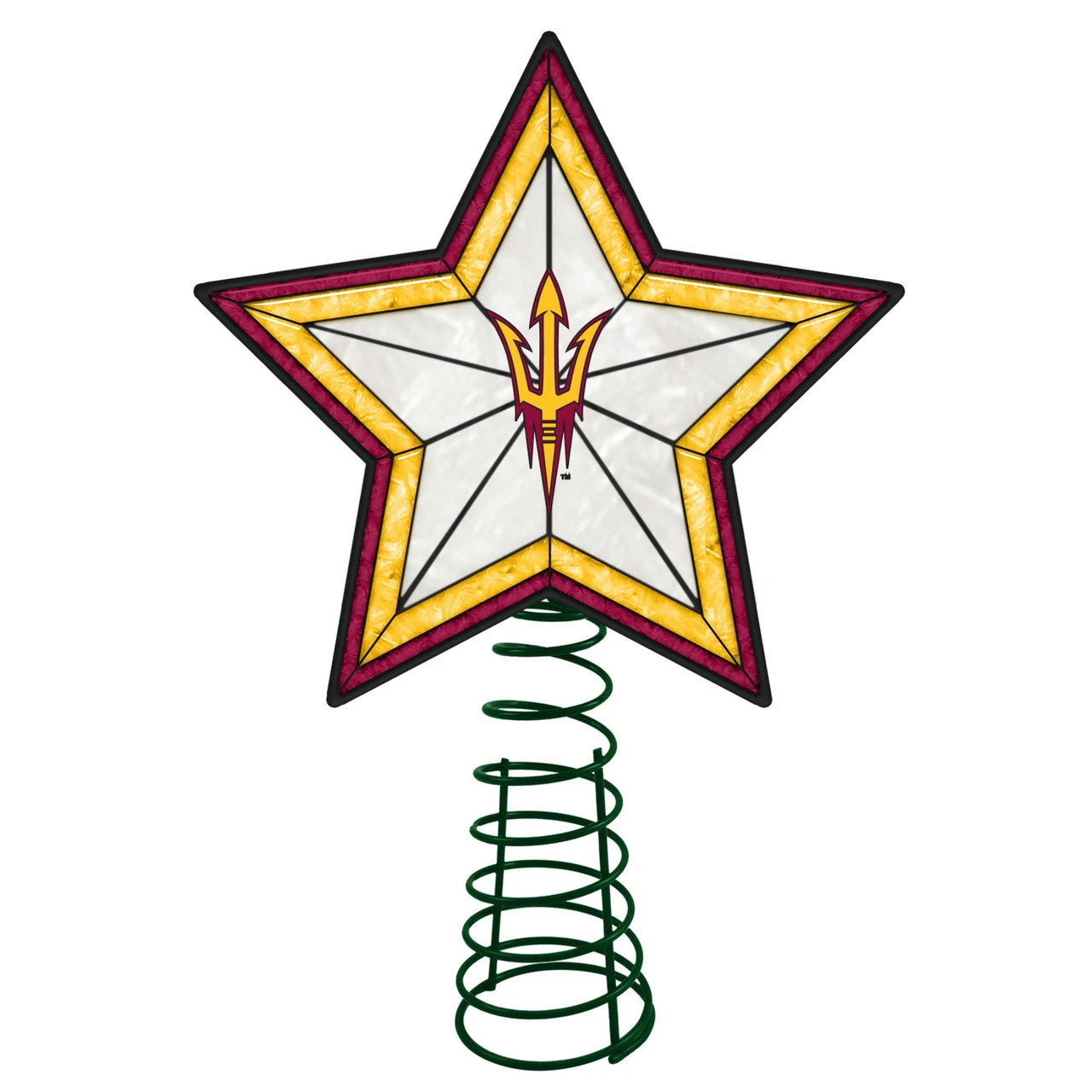 10" Lighted Yellow And Red Star NCAA Arizona State Sun Devils Christmas Tree Topper 1 10" Lighted Yellow And Red Star NCAA Arizona State Sun Devils Christmas Tree Topper