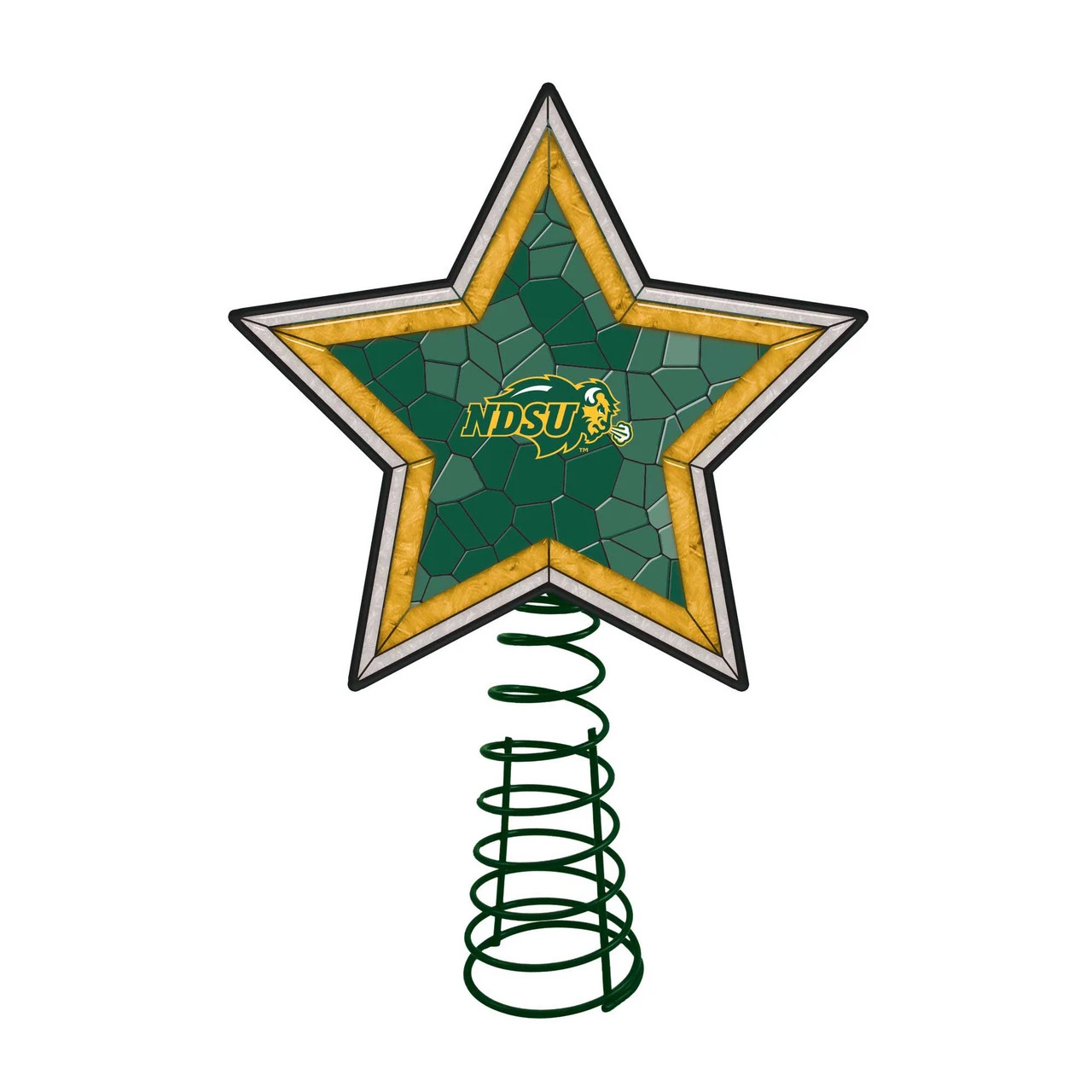 10" Lighted Green And Yellow Star NCAA North Dakota State Bison Christmas Tree Topper 1 10" Lighted Green And Yellow Star NCAA North Dakota State Bison Christmas Tree Topper