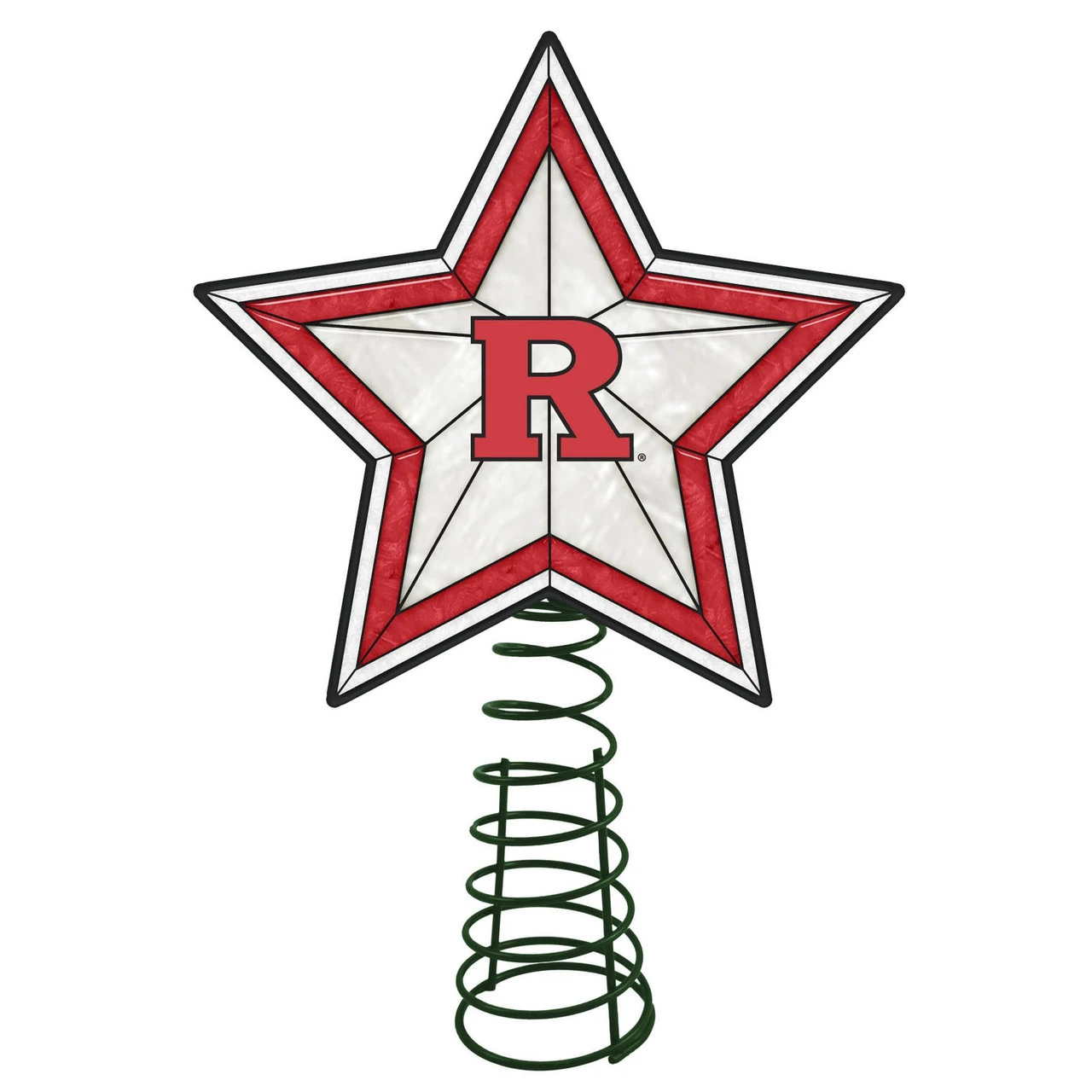 10" Lighted Red And White Star NCAA Rutgers Scarlet Knights Christmas Tree Topper 1 10" Lighted Red And White Star NCAA Rutgers Scarlet Knights Christmas Tree Topper