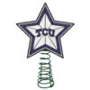 10" Lighted Violet And White Star NCAA TCU Horned Frogs Christmas Tree Topper