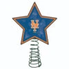 10" Lighted Orange And Blue Star MLB New York Mets Christmas Tree Topper