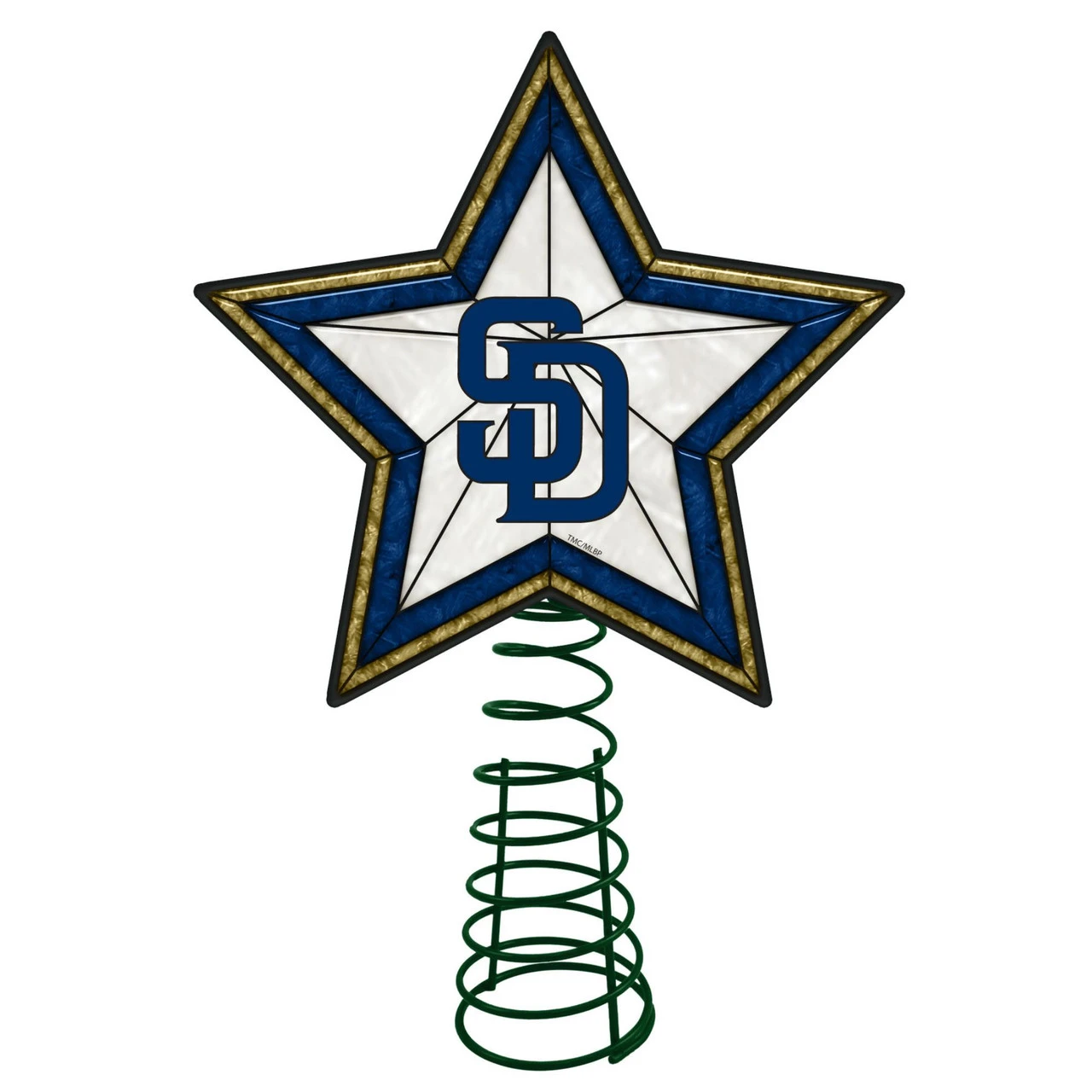 10" Lighted Blue And White Star MLB San Diego Padres Christmas Tree Topper 1 10" Lighted Blue And White Star MLB San Diego Padres Christmas Tree Topper
