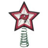 10" Lighted Red And Black Star NFL Tampa Bay Buccaneers Christmas Tree Topper