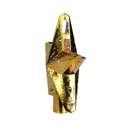 11.5" Lighted Gold Kaleidoscope Christmas Tree Topper - Multicolor LED Lights 2 11.5" Lighted Gold Kaleidoscope Christmas Tree Topper - Multicolor LED Lights - Image 2