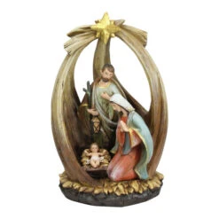 12" Brown Holy Family With Star Of Bethlehem Christmas Nativity Figurine 5 12" Brown Holy Family With Star Of Bethlehem Christmas Nativity Figurine -Christmas Decoration Store napco 46015 24749.1599268556