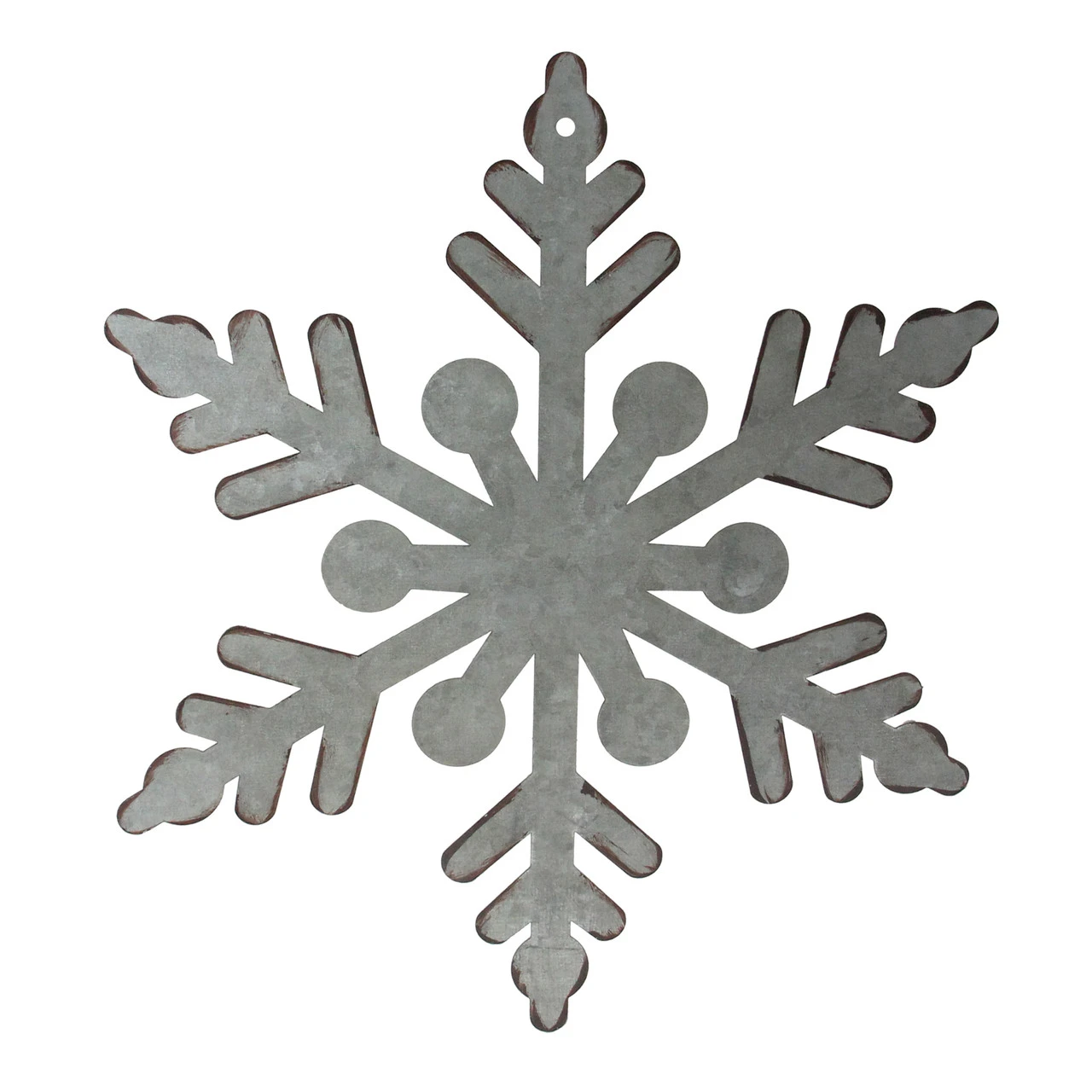 13.75” Galvanized Metal Weathered Snowflake Christmas Ornament Wall Decoration 1 13.75” Galvanized Metal Weathered Snowflake Christmas Ornament Wall Decoration