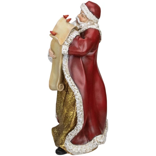 13.75" Santa Claus Holding His List With Cardinals Christmas Tabletop Figurine 5 13.75" Santa Claus Holding His List With Cardinals Christmas Tabletop Figurine - Image 5